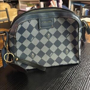 U.S. Polo Assn. Blue and White Crossbody Bag